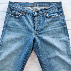 7 for all Mankind Boy Cut Denim Button Fly 30